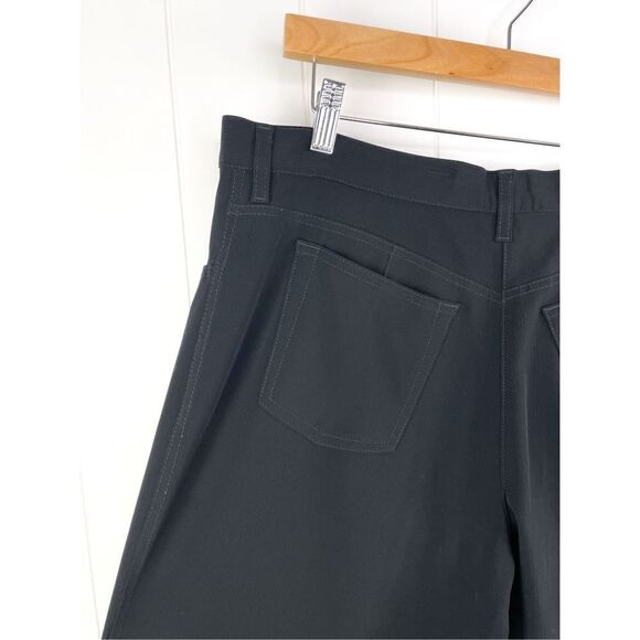 Armani Collezioni Y2K 2006 Wide Leg Black Trouser Jeans Size 10 - Picture 12 of 12